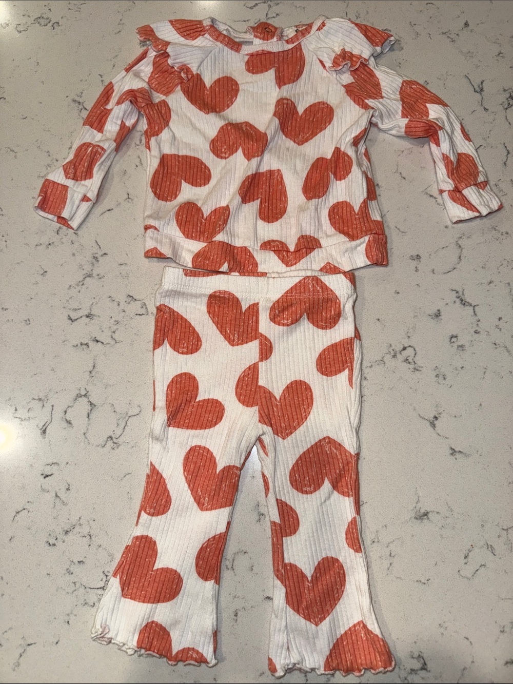 Cat & Jack Heart Ribbed Set